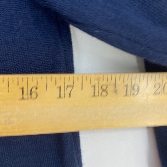 Charter Club Womens XS V-Neck Button Front Cardigan Merino Wool Blend Navy Blue - Picture 11 of 12